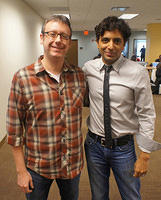 Screenwriter Gary Whitta and M. Night Shyamalan