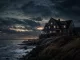 Moody coastal house at dusk with a supernatural romantic-thriller atmosphere for a Remain article.